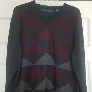 Mens Perry Ellis XL cotton blend v-neck sweater